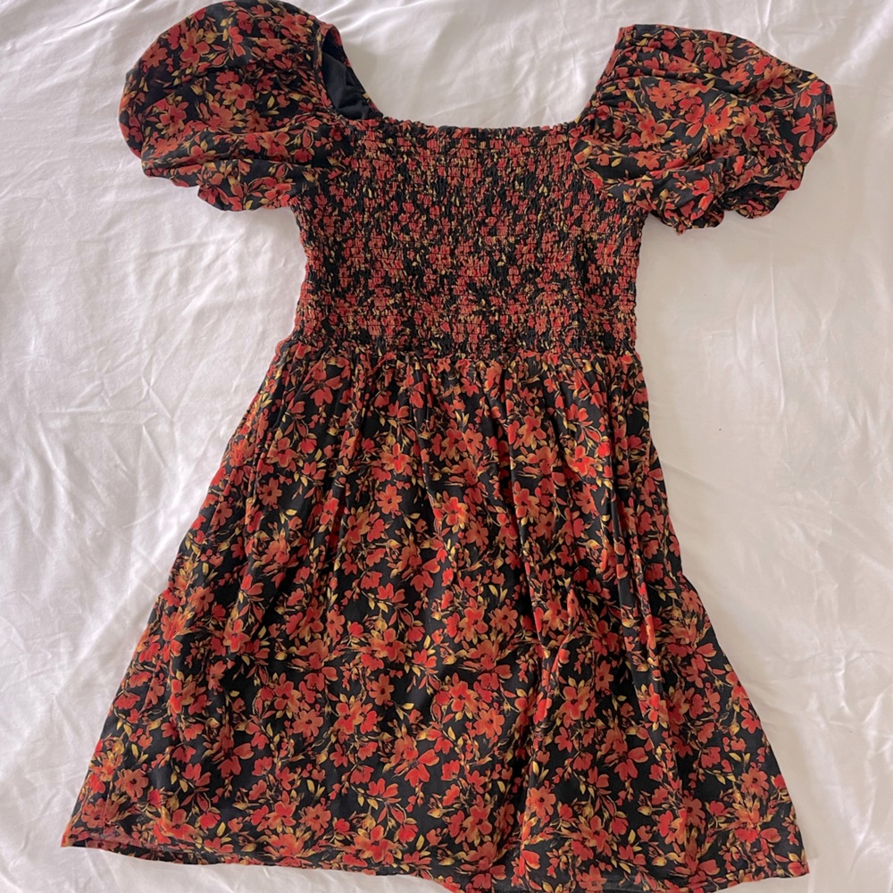 Gap Floral Puff Sleeve Dress Girls